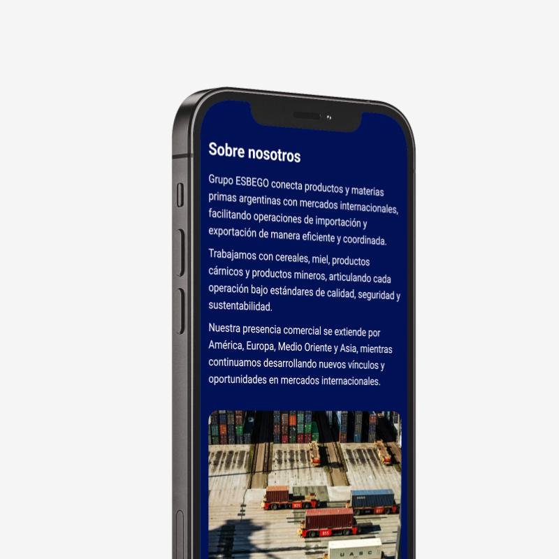 Diseño responsive del sitio web de ESBEGO